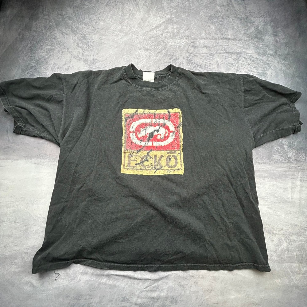 Gildan Ecko Unltd boot XXL Black Graphic Tee Y2K Skater Gildan Ultra Cotton - Picture 2 of 6
